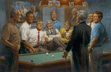 Callin the Red Democratic Presidents Playing Pool Artwork by Andy Thomas