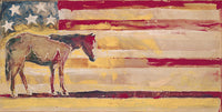 Horse Red White and Blue Art Prints by Michael Swearngin Artist