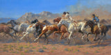 La Mestenera Wild Horses Art by Andy Thomas