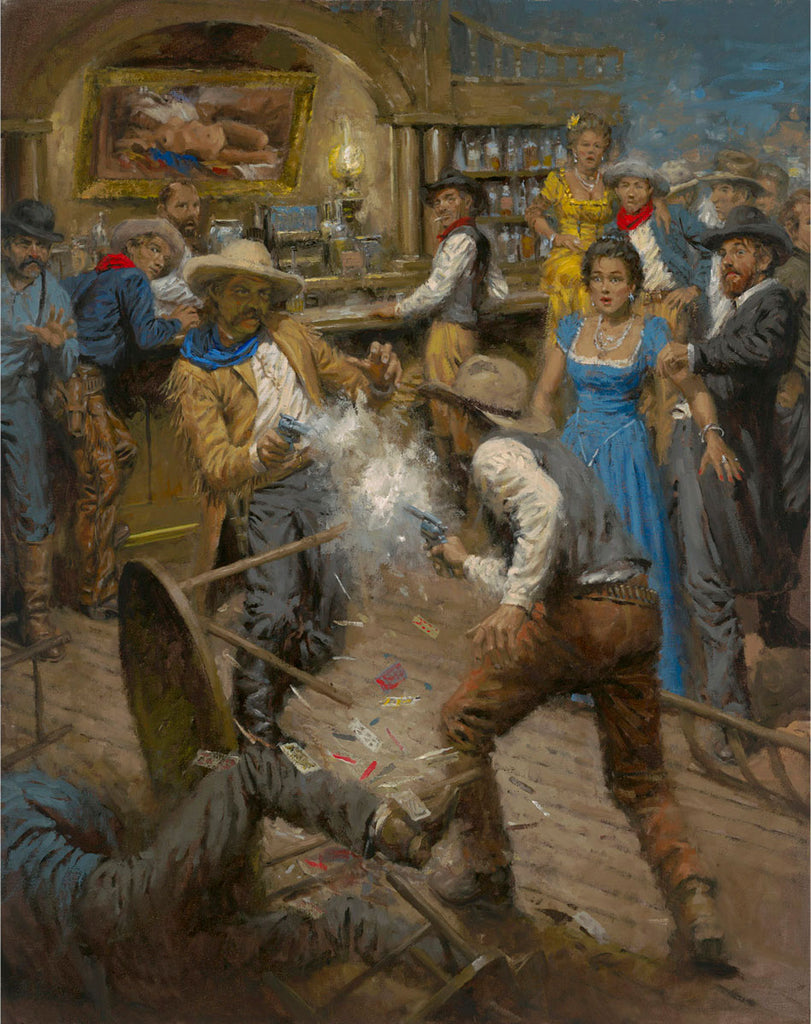 Let the Cards Fall - Cowboy Saloon artwork by Andy Thomas