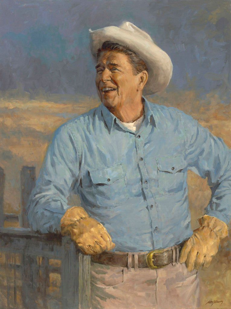 Ronald Reagan 40th President Rancher Portrait by Andy Thomas