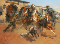 The Burro and the Bad Men Western Art Prints by Andy Thomas