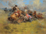 Yellow Nose Counts Coup at Little Big Horn Battle Art Prints by Andy Thomas Artist
