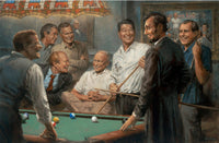 Callin the Blue Republican Presidents Playing Pool Artwork by Andy Thomas