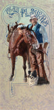 Team Players Cowboy Horse and dog art prints by Brent Flory