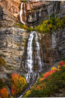 Bridal Veil Waterfall Landscape Giclee Gallery Wrapped Canvas Artwork by Ryan Smith Artist 