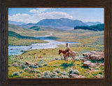 Cowboy Heaven Western Giclee framed canvas art prints by Clark Kelley Price