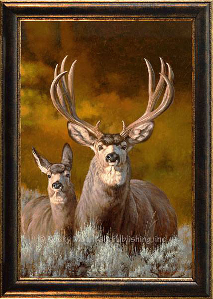 All Ears Deer custom framed artwork by Dallen Lambson