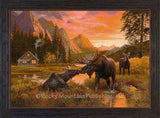 Wild Serenity Moose Framed Canvas by Dallen Lambson