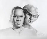 Sisko & Quark - Deep Space Nine Portraits by Gary Saderup