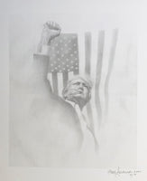 Donald Trump with Fist in the Air Artist Proof Paper Print Artwork by Gary Saderup