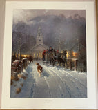 Christmas in the Village Art by G Harvey