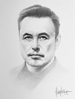 Elon Musk Portrait Artwork by Gary Saderup