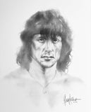 Sylvester Stallone Rambo Portrait Black and White Art Prints by Gary Saerup