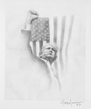 Donald Trump with Fist in the Air Artist Proof Paper Print Artwork by Gary Saderup