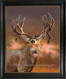 Deer Big Horns Heavy is the Crown Framed Canvas Art by Dallen Lambson