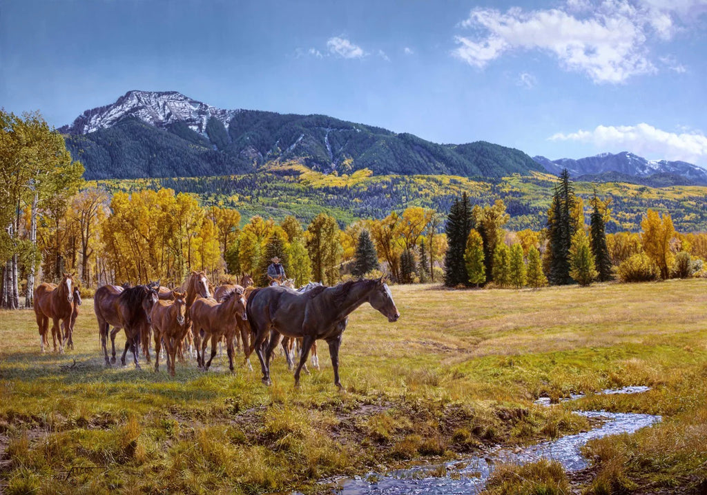 High Country Paradise Horse Artwork by Tim Cox Artist