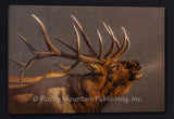 Gallery Wrapped Giclee Canvas Elk bellowing for a mate artwork by Mark McKenna