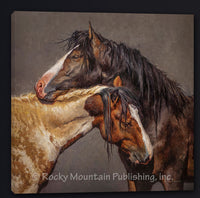 Gallery Wrapped Embrace Horses in Artwork by Mark McKenna
