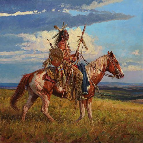 His Storm Has Passed American Indian Artwork by Martin Grelle