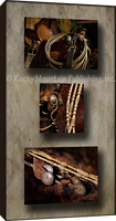 Bridle and Reins – Gallery Wrapped Triple Canvas Art Prints by Mitchell Mansanarez