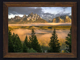 Snake River Sunrise - Custom Framed Giclee Canvas Artwork by Mickey Shannon