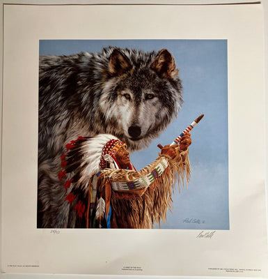 O Spirit of the Wolf Limited Edition Artist Signed & Numbered Paper Print by Artist Paul Calle