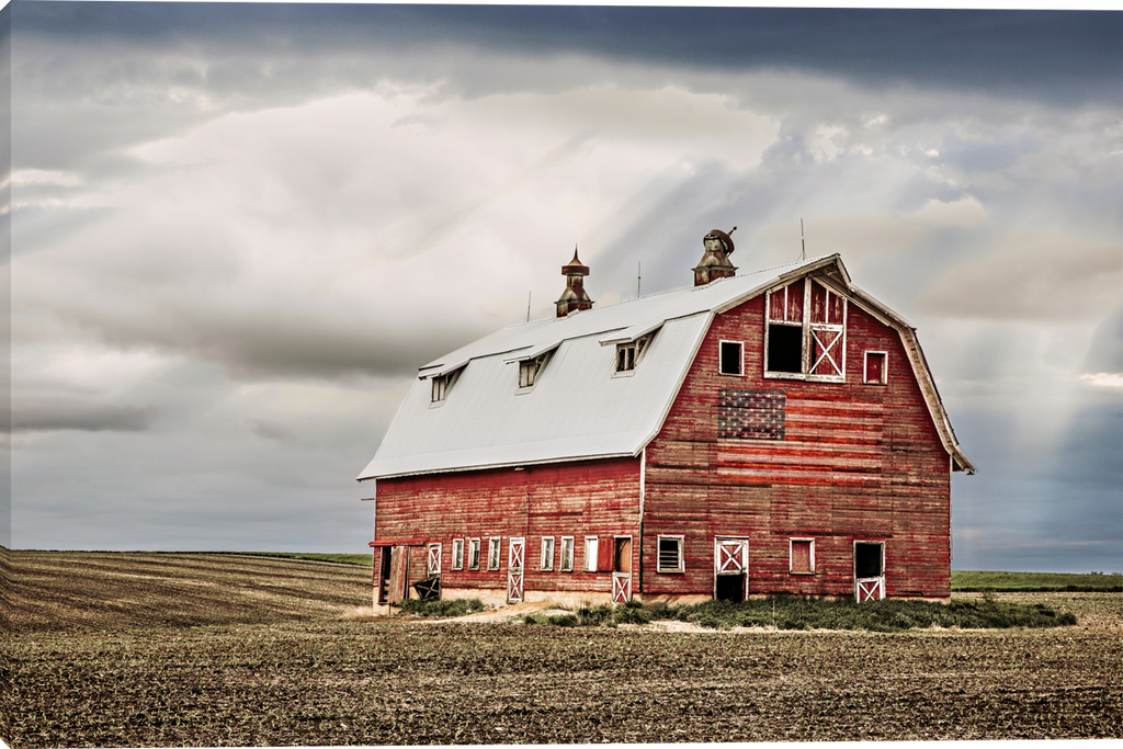 Rustic American Barn Gallery Wrapped Giclee canvas art prints by Teri James