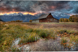 Teton Nightfire Gallery Wrapped Giclee Canvas Art Prints by Ryan Smith