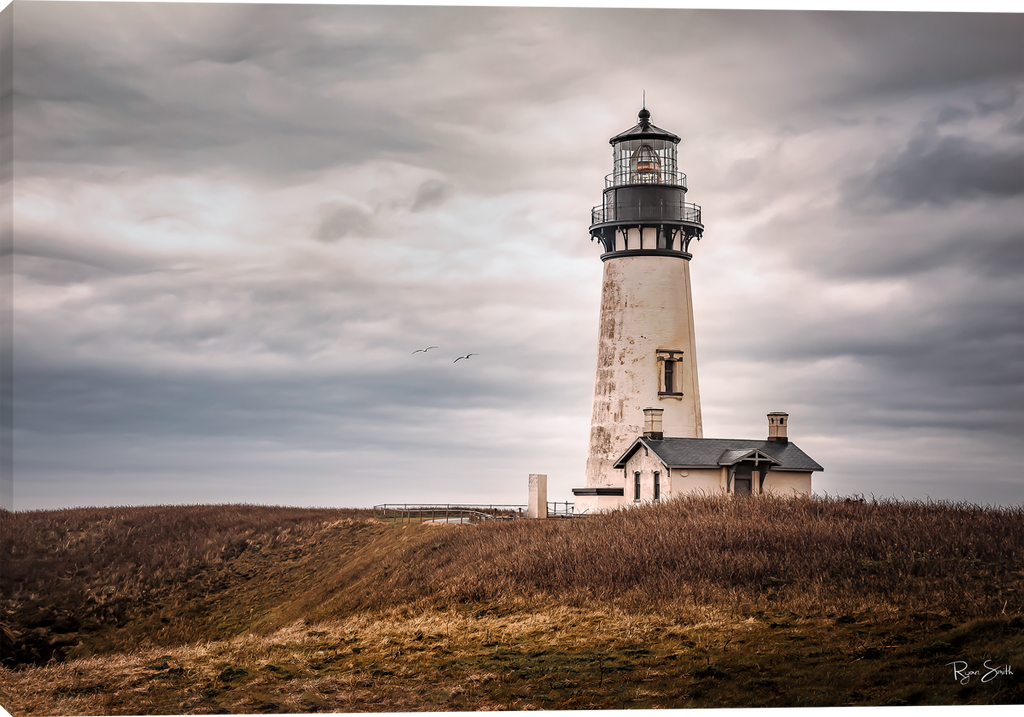 Yaquina Lighthouse on giclee canvas prints by Ryan Smith Artist