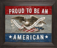 Proud to be an American Custom Framed Giclee Canvas Art Prints by Shane Smith