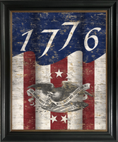 1776 American Flag Custom Framed Giclee Canvas art prints by Shane Smith