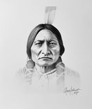 Sitting Bull Portrait Indian Art by Gary Saderup - Artist Proof