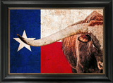 Custom Framed Texas Longhorn Giclee canvas art prints by Teri James Photo Artist