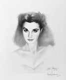 Vivien Leigh as Scarlet O'Hara - Artist Proof Paper Print by Gary Saderup