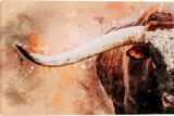 Watercolor Longhorn 3 Gallery Wrapped Giclee Canvas art prints by Teri James Photo Artist