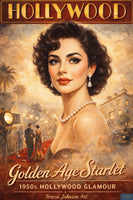 Golden Age Starlet Vintage Hollywood Movie Art Giclee Matte Paper Prints