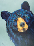 You Look'n At Me Blue Bear Art Prints by Terry Lee