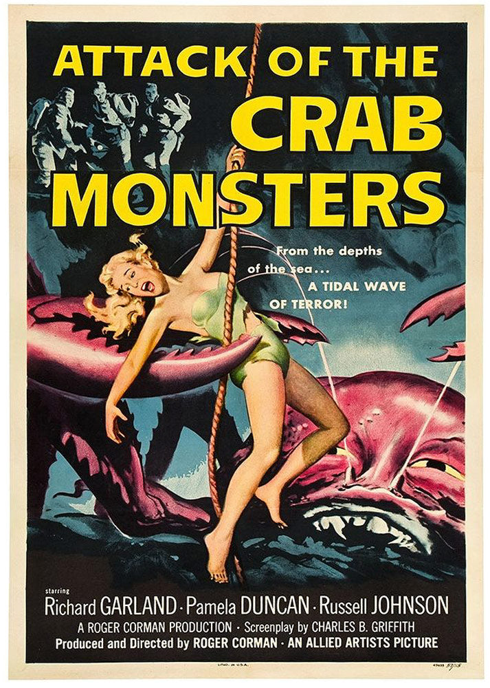 Attack of the Crab Monsters - Classic Sci-Fi Horror Movie Poster