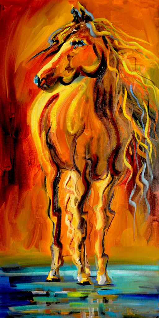 Feel the Breeze Horse Canvas Artwork by Diane Whitehead