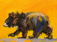 Walking Black Bear Colorful Art Prints by Diane Whitehead