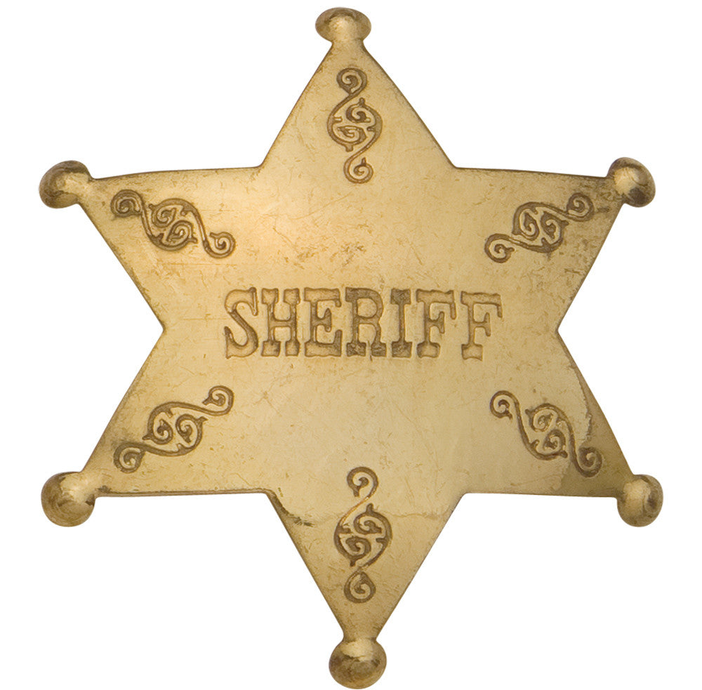 Old West Brass Sheriff's Badge
