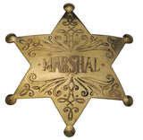 Old West Brass Marshal's Badge
