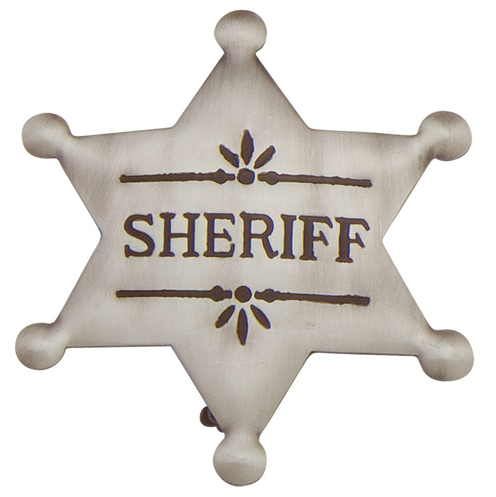 Old West Deluxe Silver Sheriff's Badge