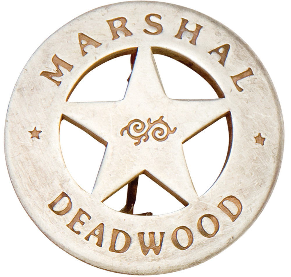 Old West Silver Deadwood Marshall's Badge