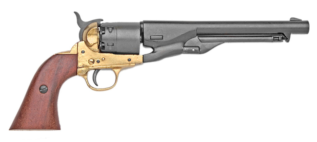 Civil War 1860 Brass Finish Pistol - Non-Firing Replica