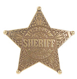 Old West Denix Lincoln County 5 Ball-Point Sheriff's Badge