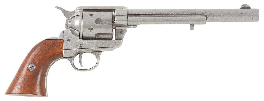 Old West Antique Grey Finish Replica Cavalry Barrel Revolver Non-Firing Gun