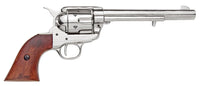 Old West Replica 1873 Nickel Finish Cavalry Single Action Revolver Non-Firing Gun