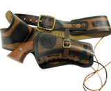 Old West Leather Holster With Replica Bullets